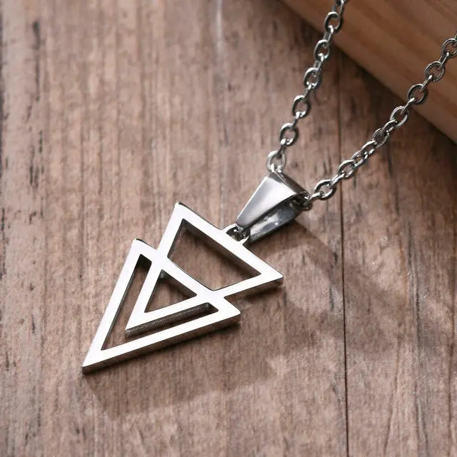 Hexagon Pendant Necklaces For Men Geometric Trangle Square Conceitastral
