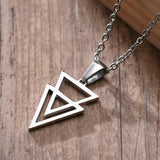 Hexagon Pendant Necklaces For Men Geometric Trangle Square Conceitastral