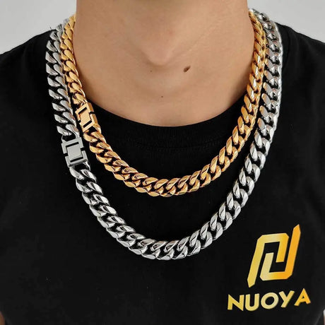 Hip Hop Stainless Steel Necklace Fashion Brand Jewelry Buckle Round Grinding Men Conceitastral