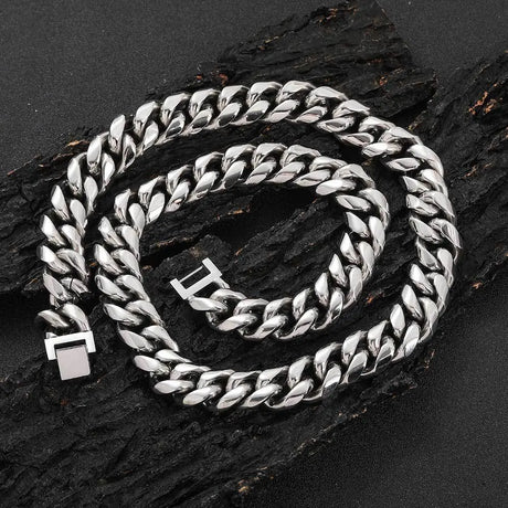 Hip Hop Stainless Steel Necklace Fashion Brand Jewelry Buckle Round Grinding Men Conceitastral
