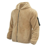 Hooded Jackets Men's Autumn And Winter Fleece Double-sided Wear Warm Coat With Zipper Loose Casual Jacket Outdoor Clothing Conceitastral