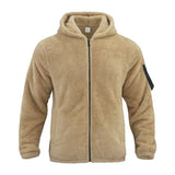Hooded Jackets Men's Autumn And Winter Fleece Double-sided Wear Warm Coat With Zipper Loose Casual Jacket Outdoor Clothing Conceitastral