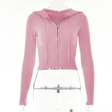 Hoodie Suit Women Leisure Sexy Zip Long Sleeve Sweater And High Waist Long Pants Set Conceitastral