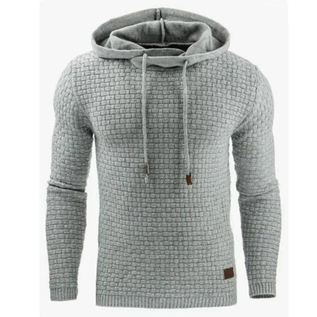 Jacquard Camisola dos homens europeus e Americanos Longo-sleeved Moletom Com Capuz Jaqueta de Moletom Com Capuz de Cor Quente Conceitastral