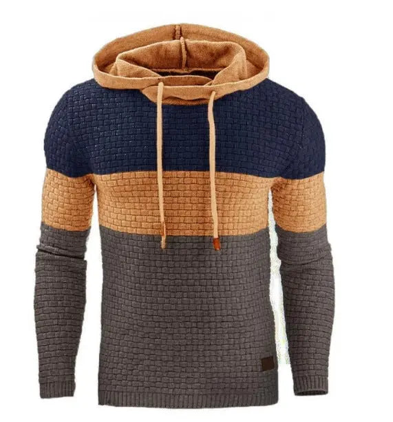 Jacquard Camisola dos homens europeus e Americanos Longo-sleeved Moletom Com Capuz Jaqueta de Moletom Com Capuz de Cor Quente Conceitastral