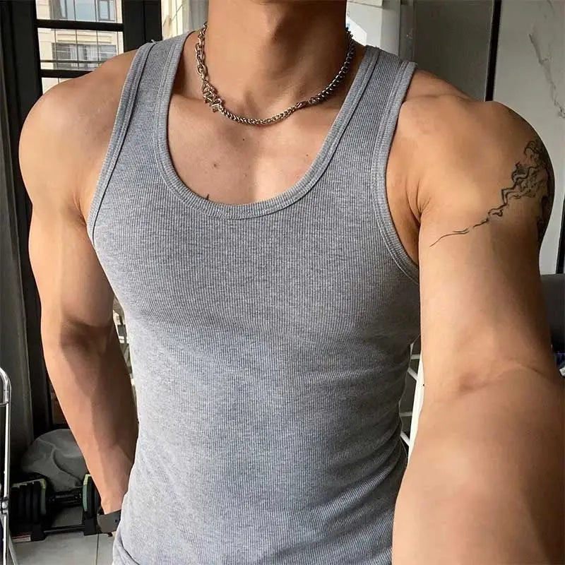 Lightweight Sports Fitness Thick Thread I-shaped Vest Training Stretch Slim Fit Sweat-absorbent Breathable Conceitastral