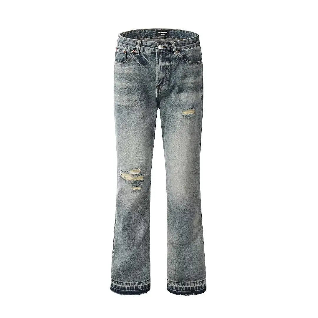 Loose Straight Ripped Jeans For Men Conceitastral