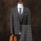 Men 3 Pieces Suit Set Men Wedding Suits Groom Tuxedos Conceitastral