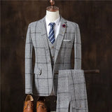 Men 3 Pieces Suit Set Men Wedding Suits Groom Tuxedos Conceitastral