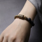 Men And Women Fashion Punk Rock Volcanic Stone Bracelet Conceitastral