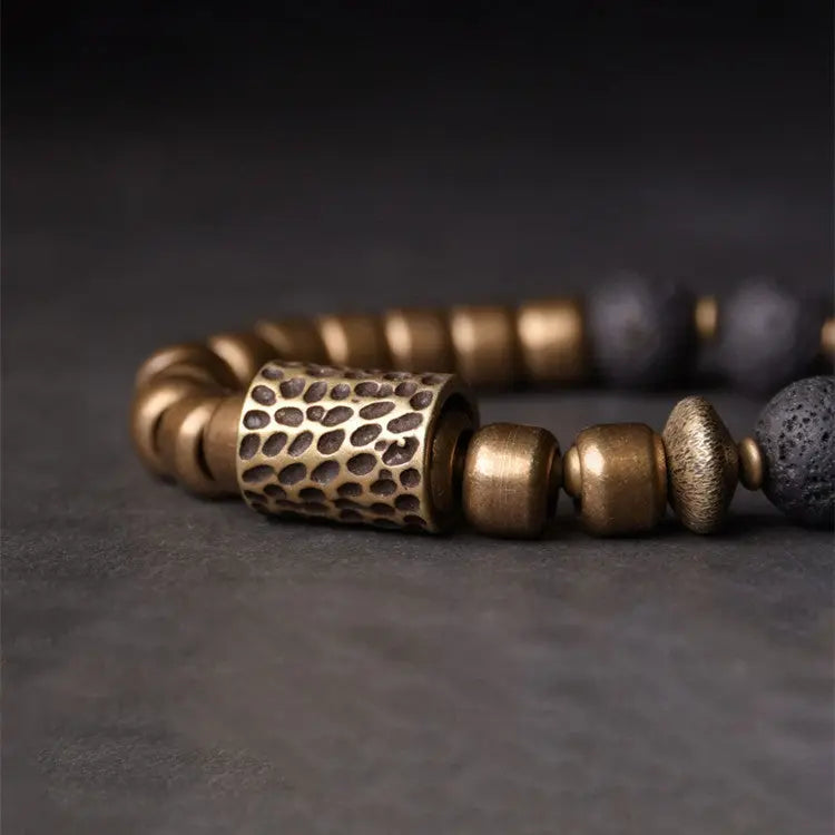 Men And Women Fashion Punk Rock Volcanic Stone Bracelet Conceitastral