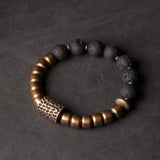 Men And Women Fashion Punk Rock Volcanic Stone Bracelet Conceitastral