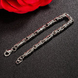 Men Antique Hollow Thai Silver Bracelet Conceitastral