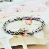 Men Antique Hollow Thai Silver Bracelet Conceitastral