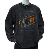 Men's American-style Retro Washed Distressed T-shirt Conceitastral