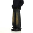 Men's Autumn American Fashion Brand Loose Yellow Mud Dyed Washed Vintage Jeans Conceitastral