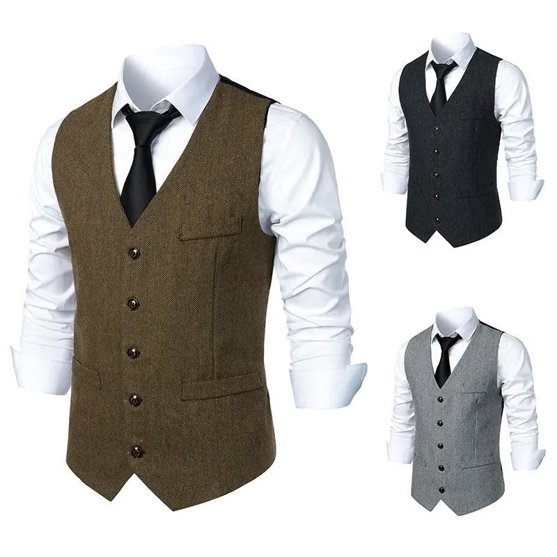 Men's British Style Vintage Suit Vest Conceitastral