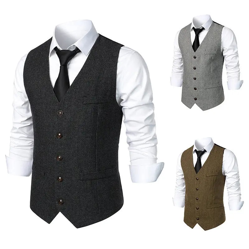 Men's British Style Vintage Suit Vest Conceitastral