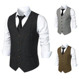 Men's British Style Vintage Suit Vest Conceitastral
