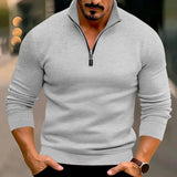 Men's Casual Solid Color Long-sleeved T-shirt Top Conceitastral