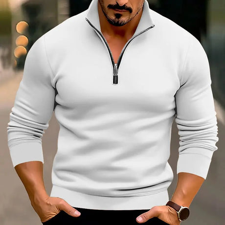 Men's Casual Solid Color Long-sleeved T-shirt Top Conceitastral