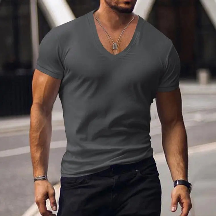 Men's Coat Solid Color Casual V-neck Conceitastral