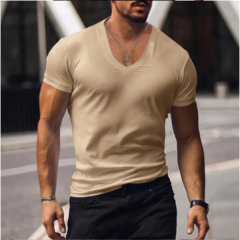 Men's Coat Solid Color Casual V-neck Conceitastral