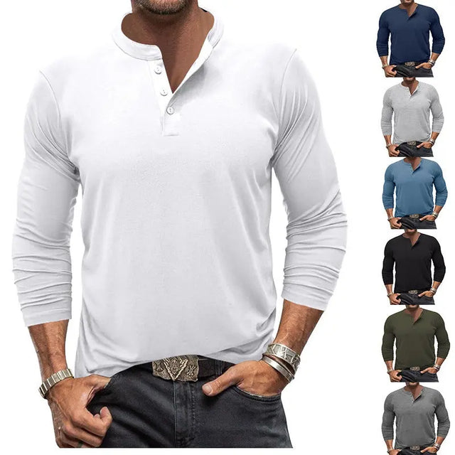 Men's Long-sleeved T-shirt Round Neck Conceitastral
