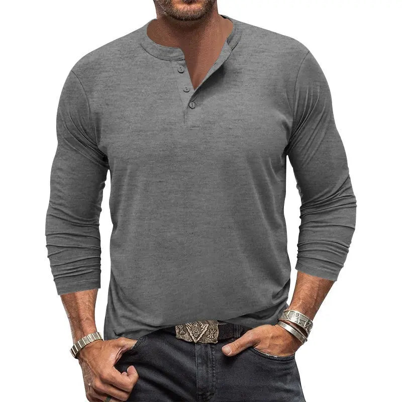 Men's Long-sleeved T-shirt Round Neck Conceitastral