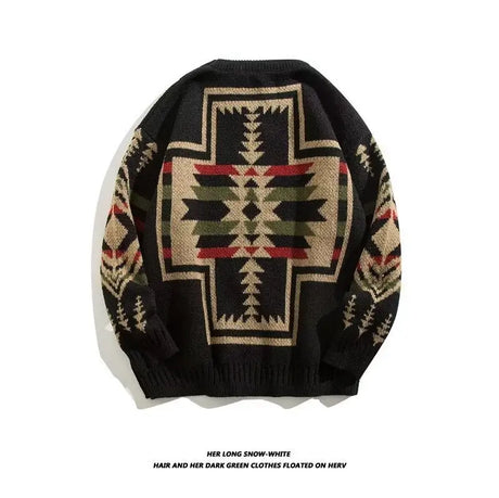 Men's Round Neck Sweater Lazy Personality Teenagers Cotton Knitwear Conceitastral