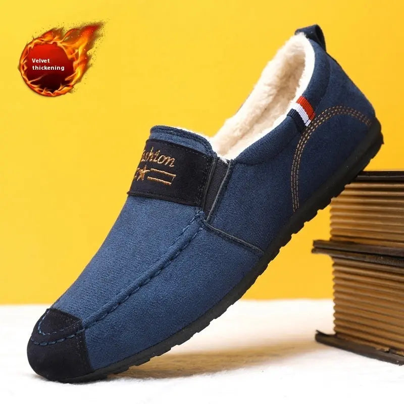 Men's Shoes Autumn And Winter Fleece-lined Gommino Conceitastral