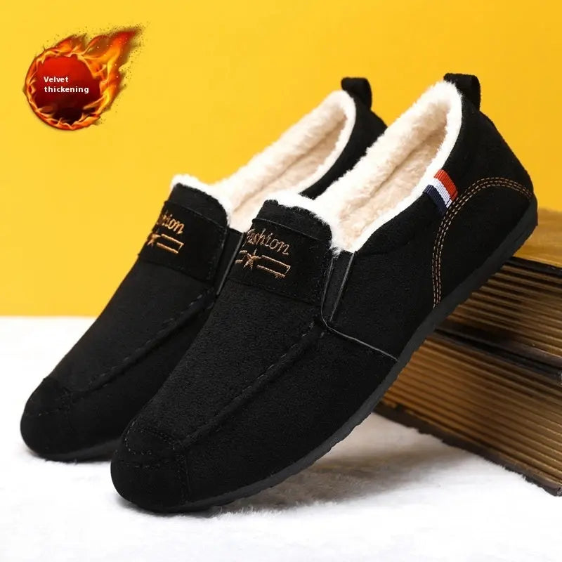 Men's Shoes Autumn And Winter Fleece-lined Gommino Conceitastral