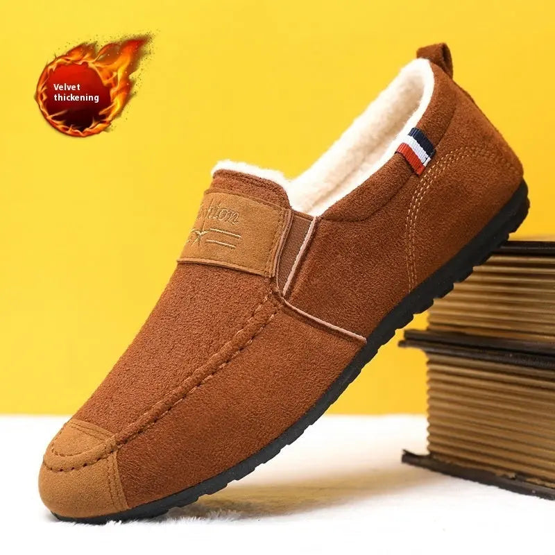 Men's Shoes Autumn And Winter Fleece-lined Gommino Conceitastral