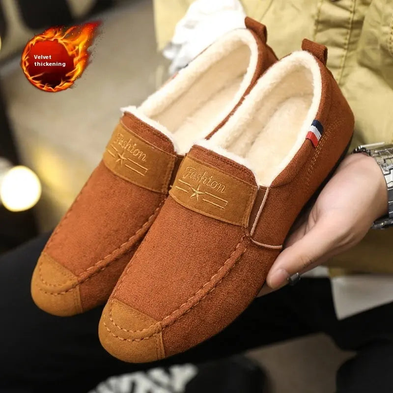 Men's Shoes Autumn And Winter Fleece-lined Gommino Conceitastral