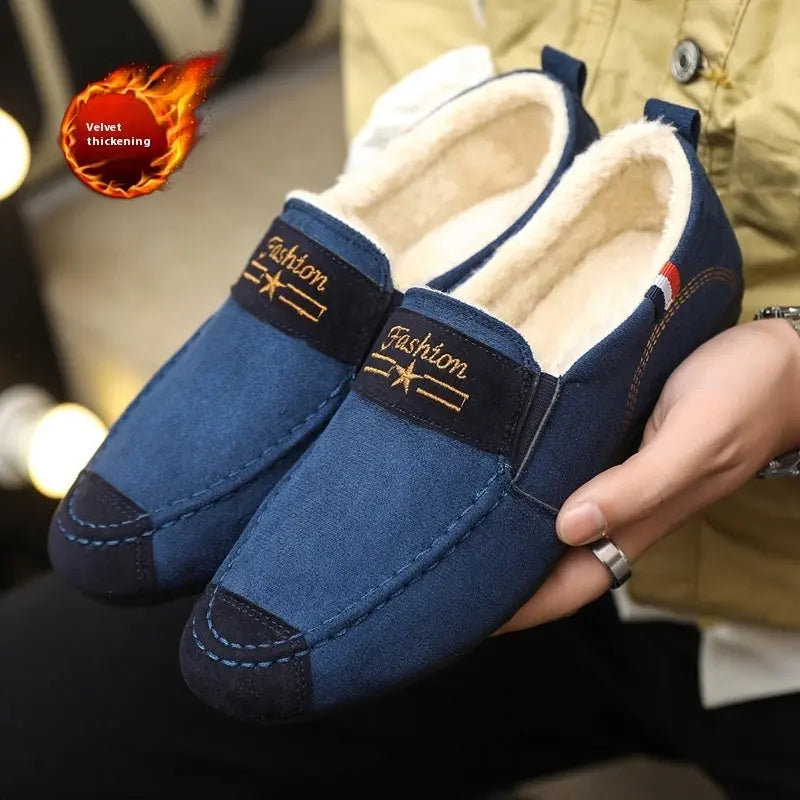 Men's Shoes Autumn And Winter Fleece-lined Gommino Conceitastral