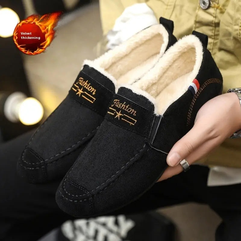 Men's Shoes Autumn And Winter Fleece-lined Gommino Conceitastral