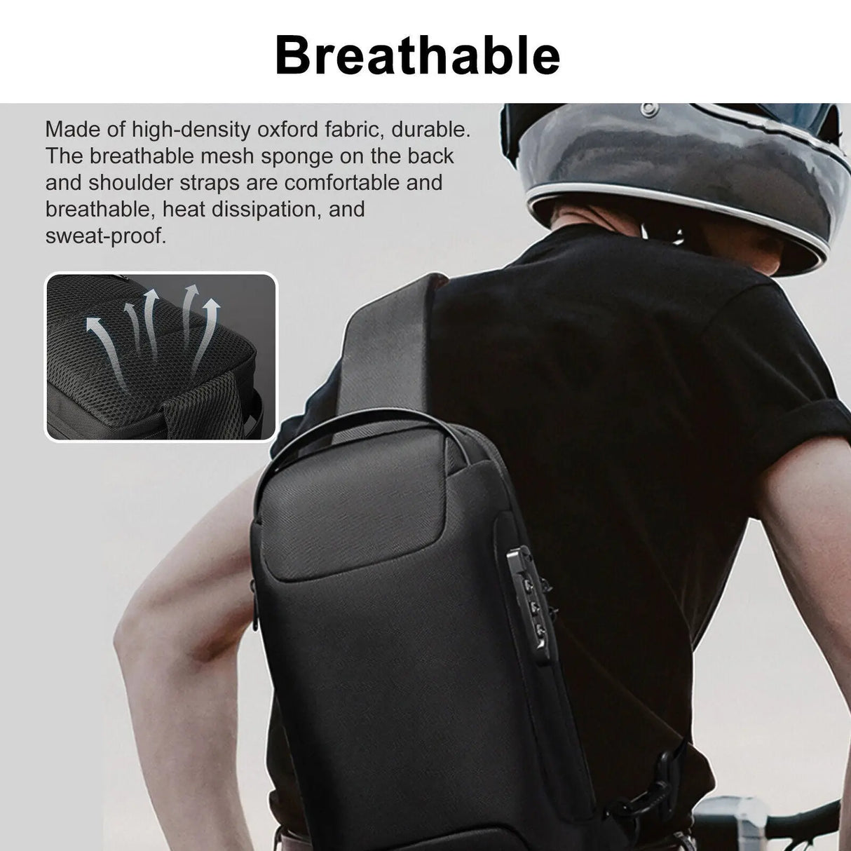 Men's Waterproof Oxford Multifunction Crossbody Bags Anti-theft Shoulder Bags Messenger Sling Chest Bag Pack For Male Sling Shoulder Crossbody Waterproof Anti-theft Chest Bag Backpack Pack USB Conceitastral