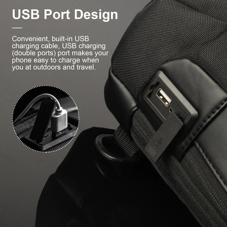 Men's Waterproof Oxford Multifunction Crossbody Bags Anti-theft Shoulder Bags Messenger Sling Chest Bag Pack For Male Sling Shoulder Crossbody Waterproof Anti-theft Chest Bag Backpack Pack USB Conceitastral