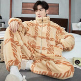 Men's Zipper Pajamas Winter Thickened Conceitastral