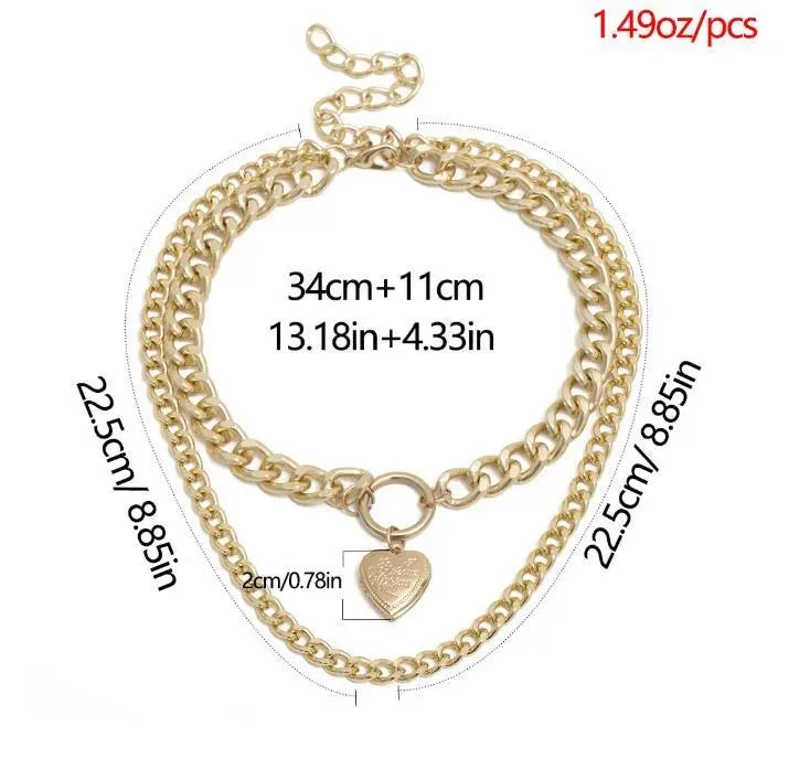 Metal Heart Choker Necklace For Women Conceitastral