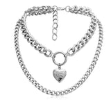 Metal Heart Choker Necklace For Women Conceitastral