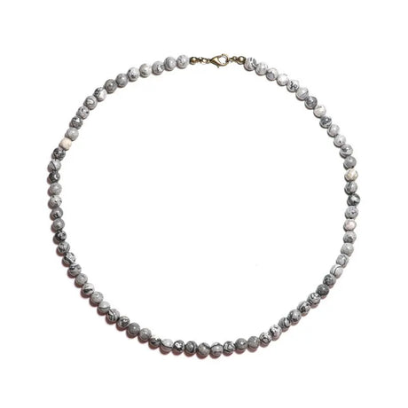 Minimalist Choker Necklace For Men Boy 6mm Small Beads Natur Conceitastral