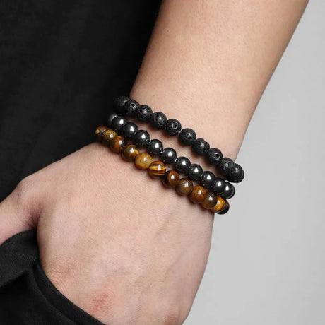 Natural Stone Bead Bracelet For Men Conceitastral