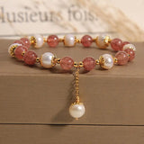 Natural Strawberry Quartz Bracelet Women Conceitastral