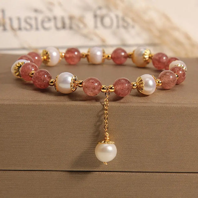 Natural Strawberry Quartz Bracelet Women Conceitastral