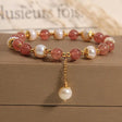 Natural Strawberry Quartz Bracelet Women Conceitastral