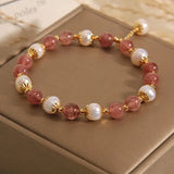 Natural Strawberry Quartz Bracelet Women Conceitastral