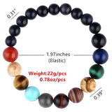 New Fashion Eight Planets Beaded Bracelet Men's Natural Stone Cosmic Yoga Chakra Solar Bracelet, Jewelry Handmade Bohemian Natural Stones Bracelet Conceitastral