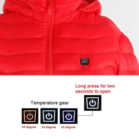 New Heated Jacket Coat USB Electric Jacket Cotton Coat Heater Thermal Clothing Heating Vest Men's Clothes Winter Conceitastral