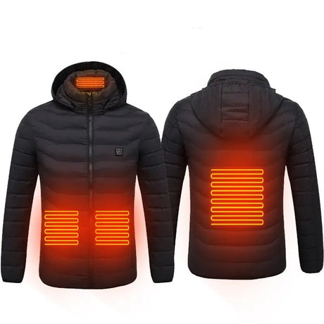 New Heated Jacket Coat USB Electric Jacket Cotton Coat Heater Thermal Clothing Heating Vest Men's Clothes Winter Conceitastral